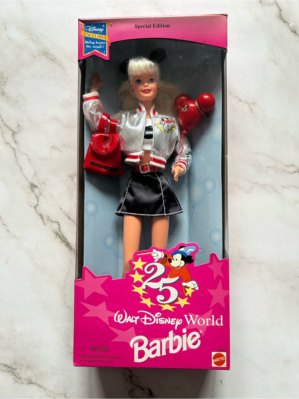 Special Edition 25th Anniversary Walt Disney World Barbie Doll #16525